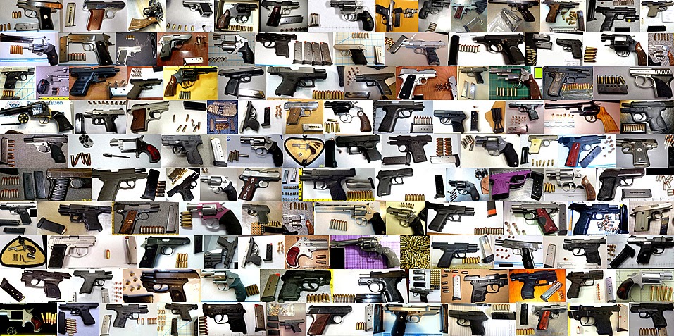 Some of the Loaded Firearms Discovered in Carry-on Baggage in 2013