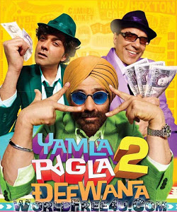 Poster Of Bollywood Movie Yamla Pagla Deewana 2 (2013) 300MB Compressed Small Size Pc Movie Free Download worldfree4u.com