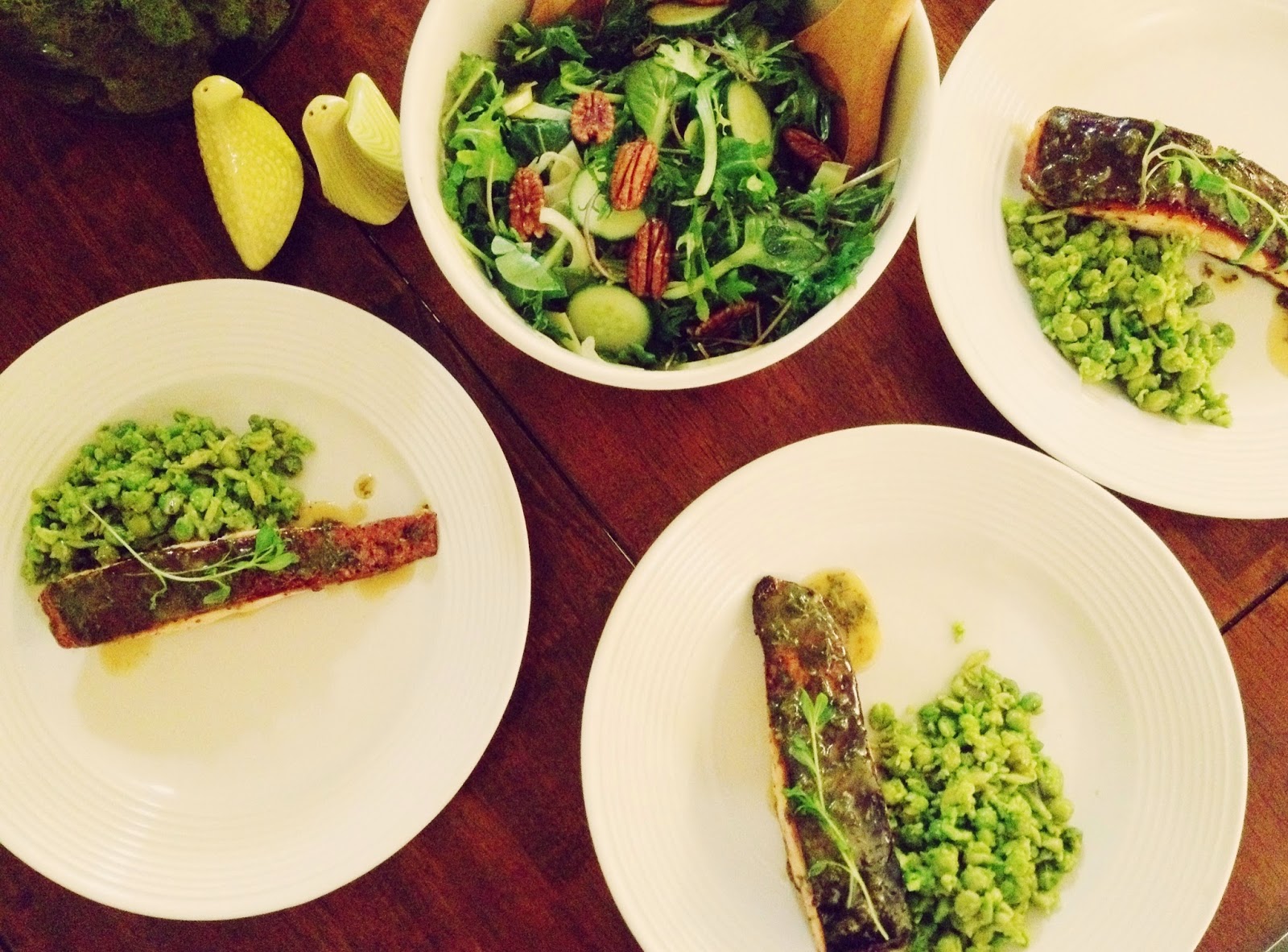 The Lush Chef Salmon with Mashed Peas & Tarragon Butter