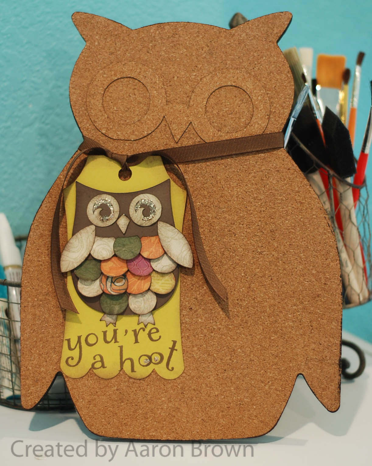 Booth 32 Owl Cork Board