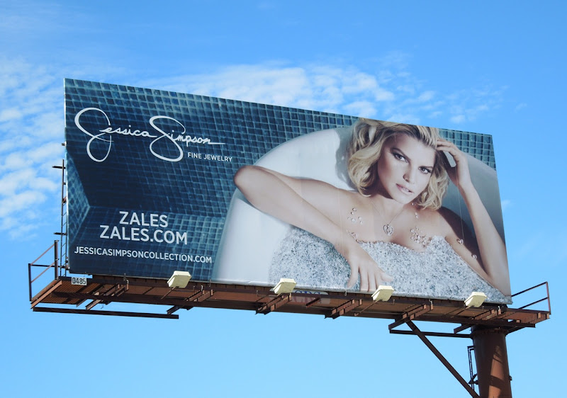 Jessica Simpson Zales diamond bathtub billboard