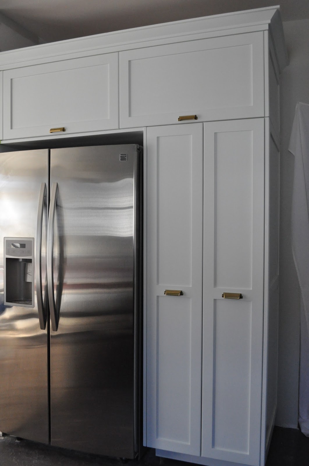 around the fridge Updated kitchen, Built in refrigerator