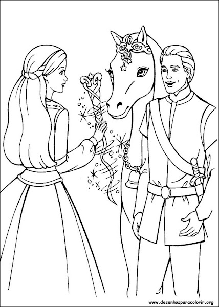 colorido: Desenhos colorir-Barbie e o Pégaso Mágico para colorir