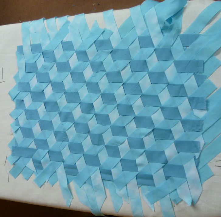 Sandy Snowden Chasing Backgrounds Woven Tumbling Blocks