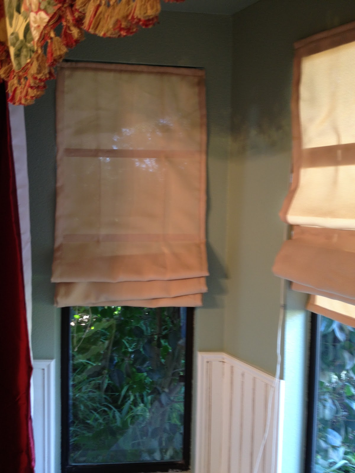 Treasured Rubbish Old mini blinds = NEW Roman Shades!!
