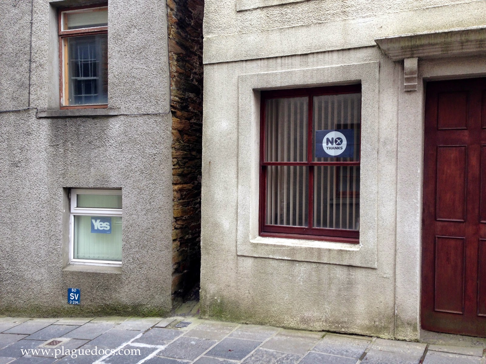 Scottish independence election signs, Stromness, Orkney Scottish independence election signs, Stromness, Orkney