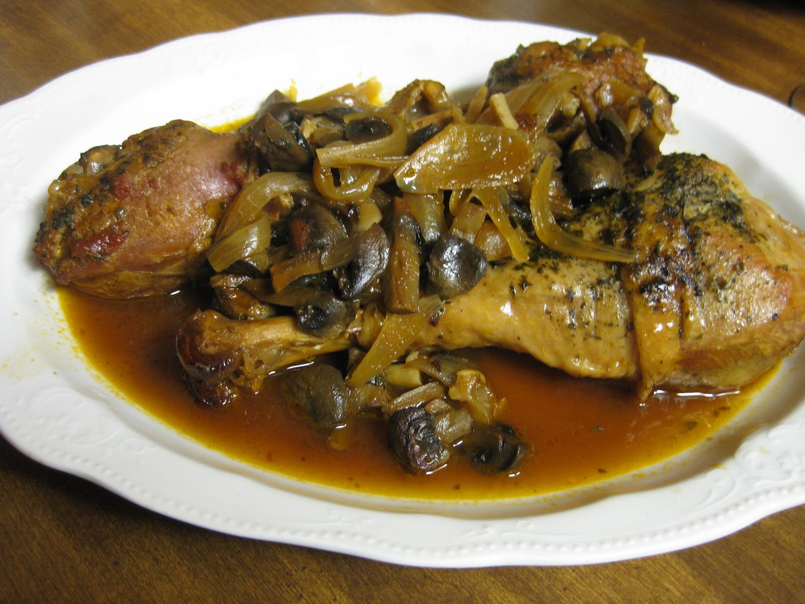 Chow Bella SlowCooked Turkey Legs with Mushrooms