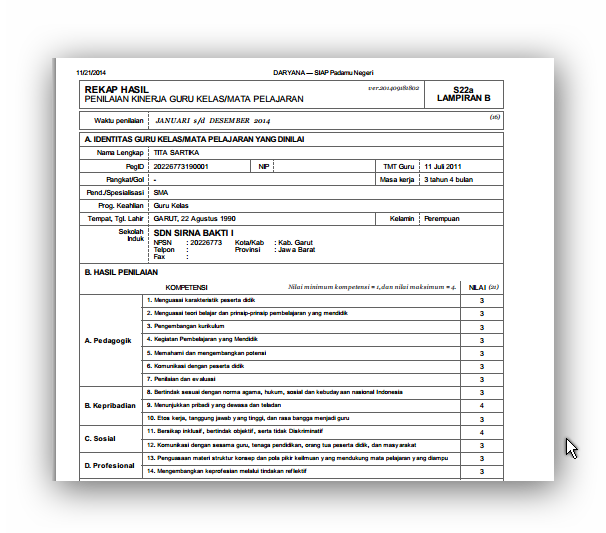 TAHAP KEDUA CARA UNGGAH NILAI PKG BODEP PADAMU NEGERI