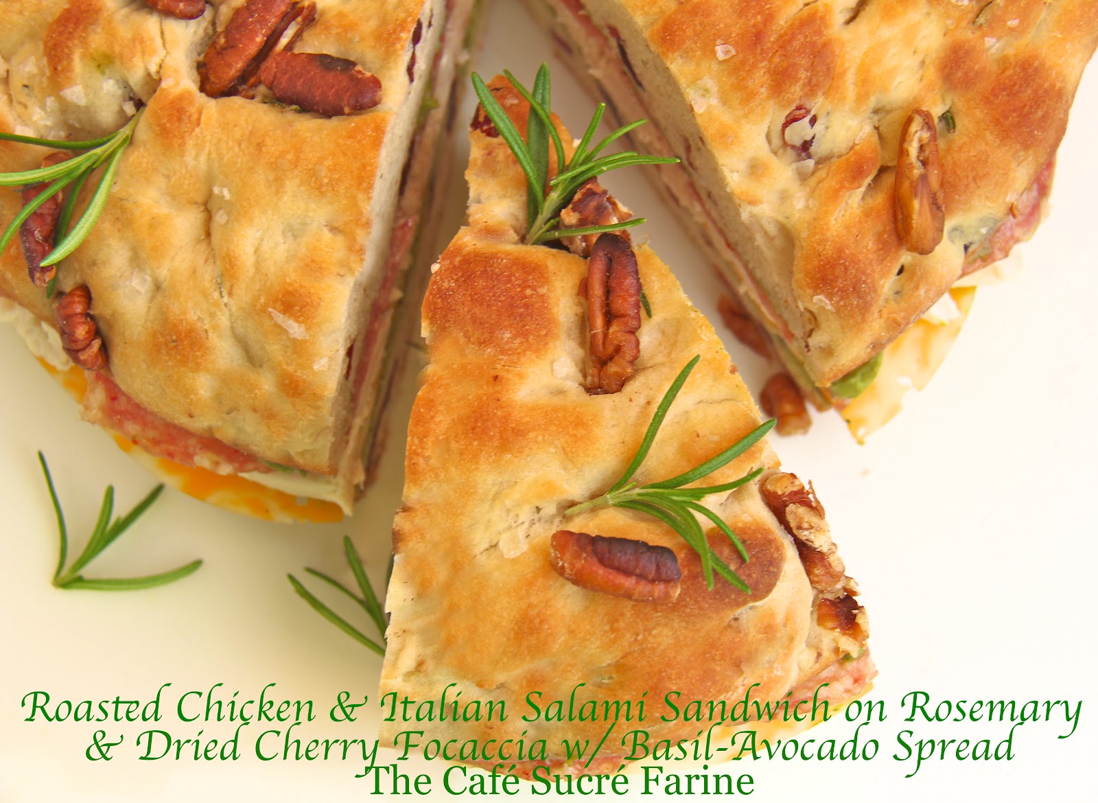 Roasted Chicken & Italian Salami Sandwich on Rosemary & Dried Cherry