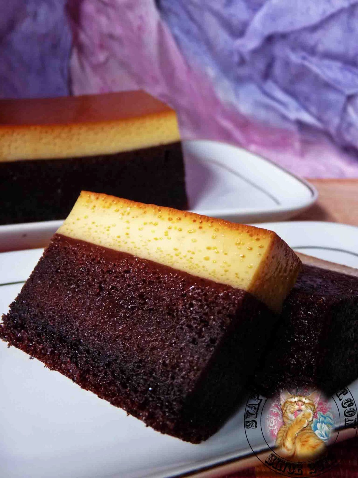 syapex kitchen Kek Coklat Puding Karamel