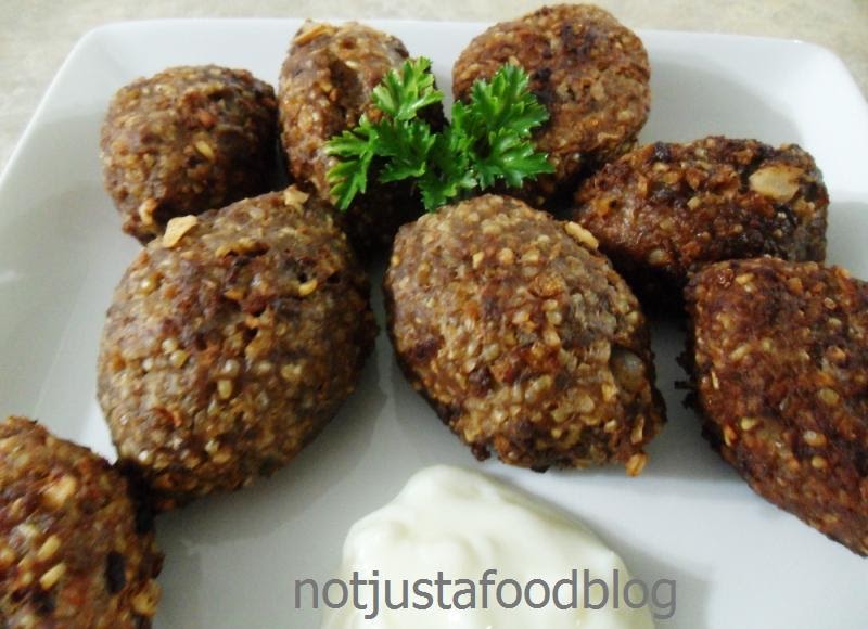 Kibbeh with Yogurt Garlic Sauce Not Just A Food Blog