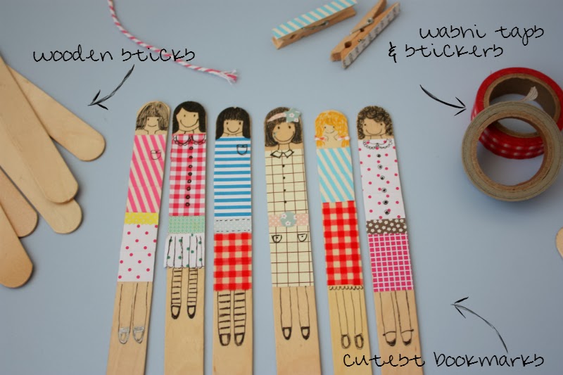 Seis marcadores de libros creados a partir de palos de helado