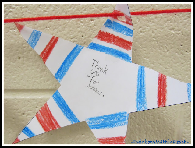 Stars to Honor Veterans: Elementary Style Salute via RainbowsWithinReach