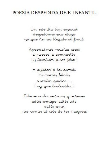 Poemas Para Graduacion De Kinder Poemas Para Graduacion De Kinder