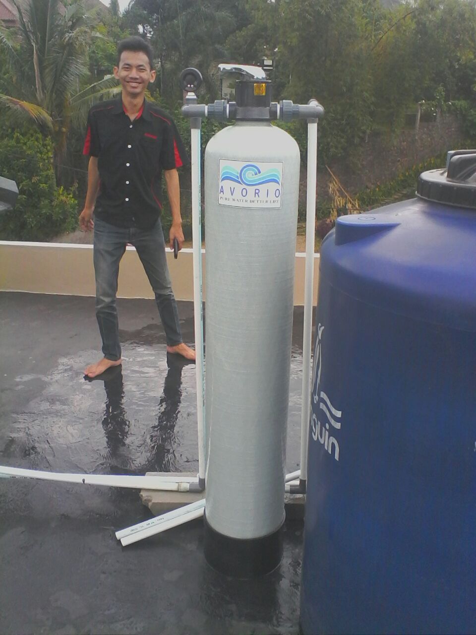 Pemasangan Penjernih Air Avorio di Andara Village, Cilandak