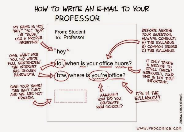 Sample email message to a du professor requesting 