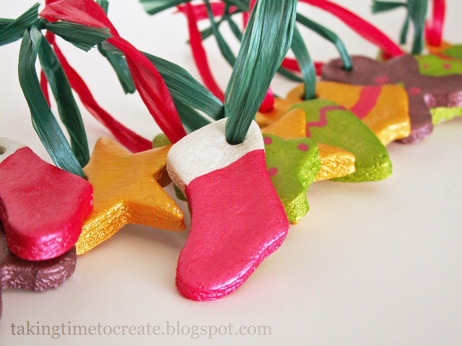 Taking Time To Create Handprint Santa Ornaments