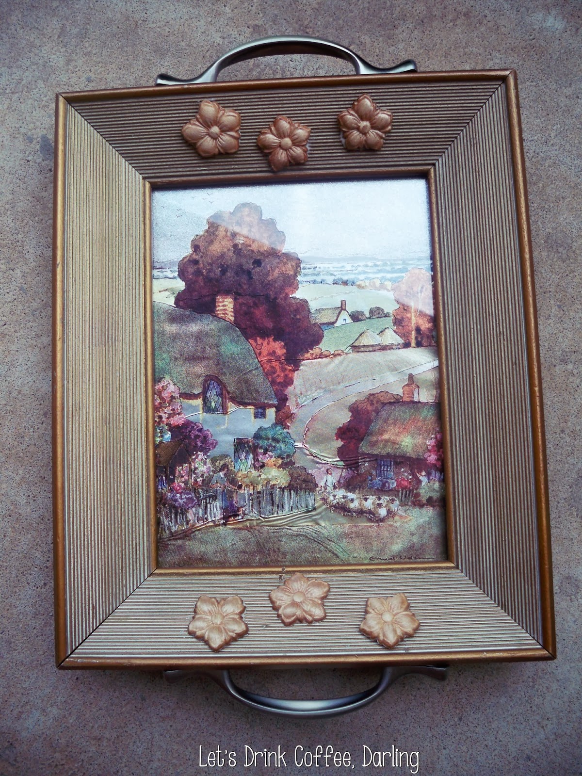 Let's Drink Coffee, Darling DIY Picture Frame Tray