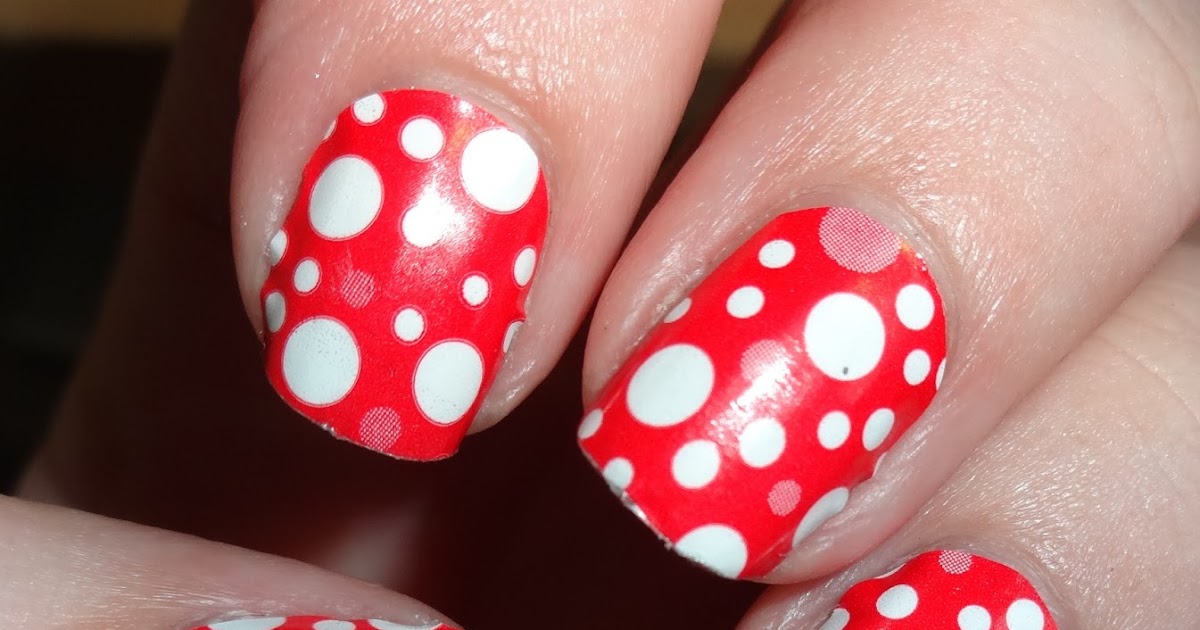 Wendy's Delights Nail Rock Seeing Spots Red Nail Wraps