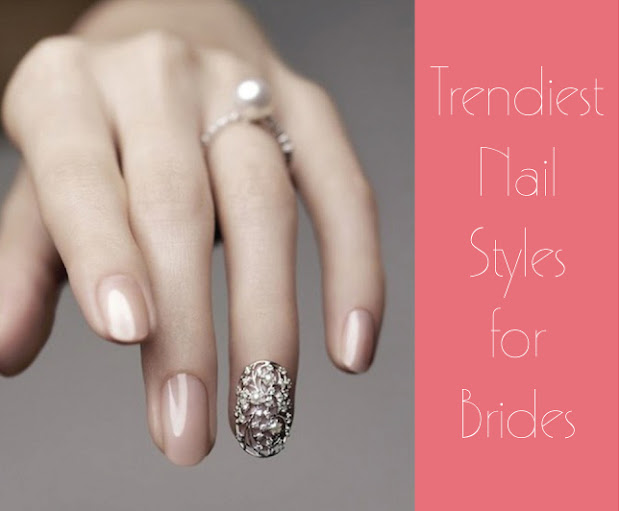 trendy nail styles brides
