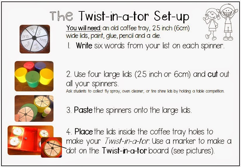 The Twist-in-a-tor Printables for any Word List Clever Classroom