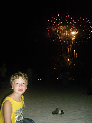 fireworks on the beach