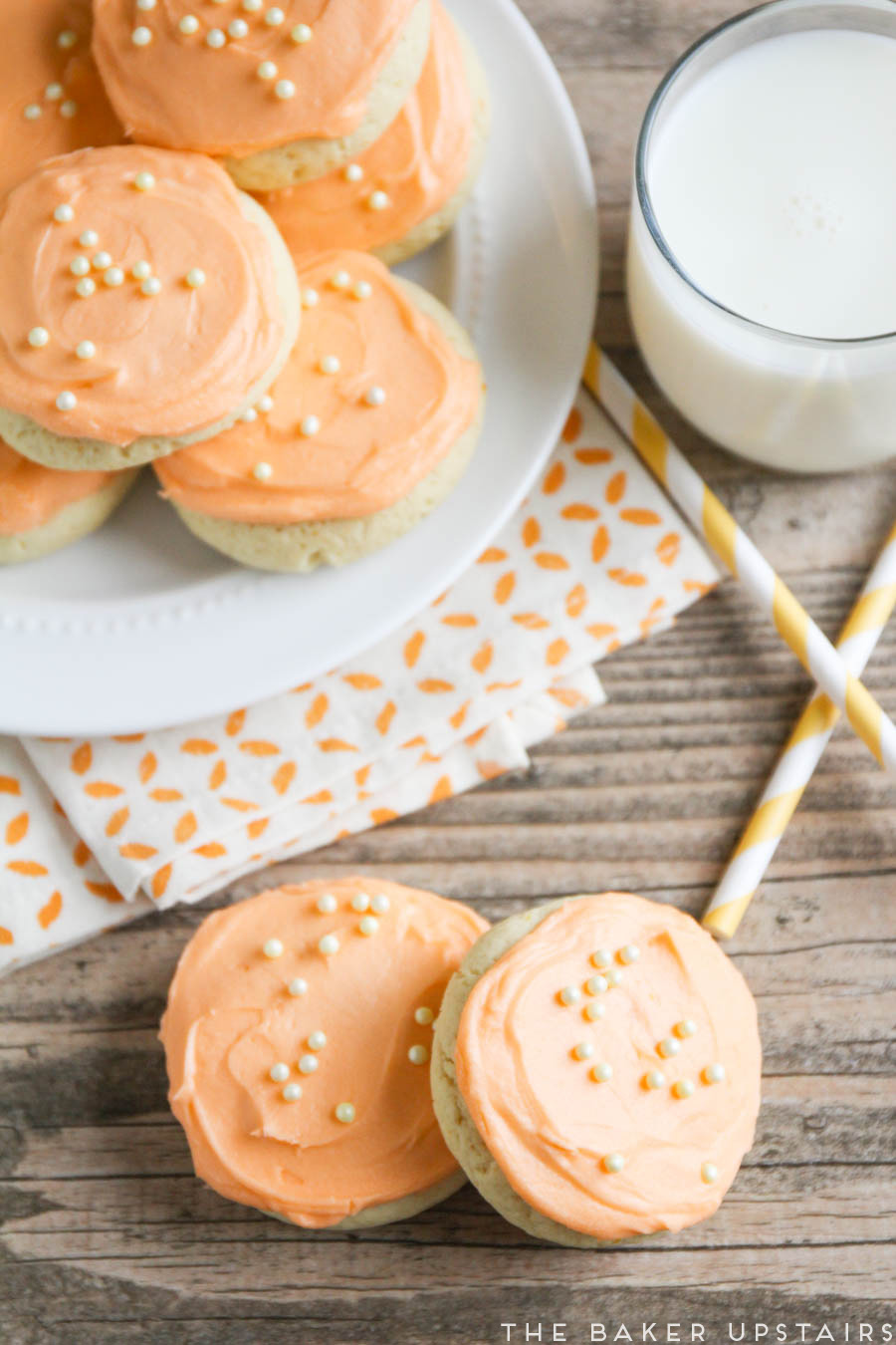 Soft Orange Sugar Cookies The Baker Upstairs