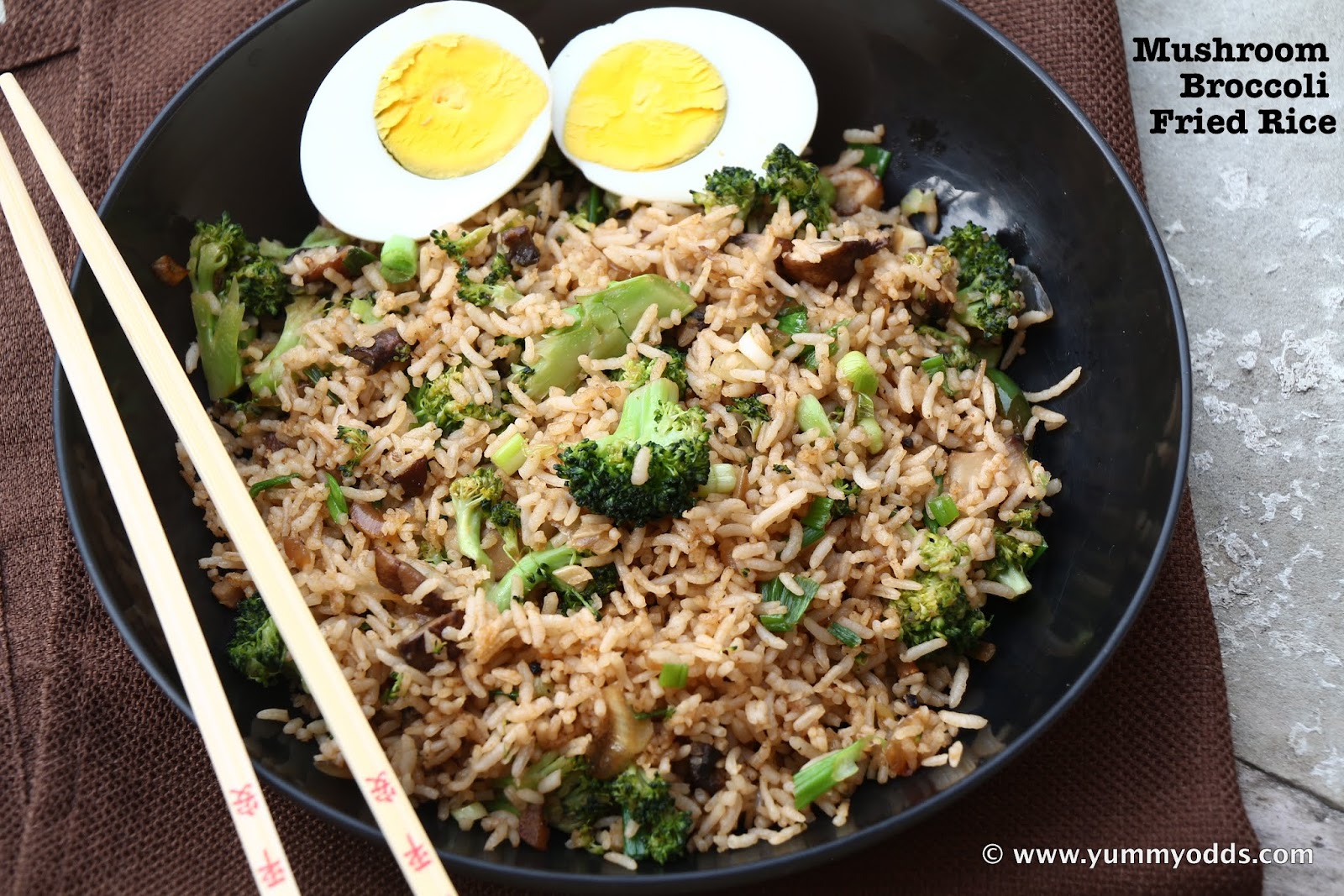 Yum! Yum! Yum! Mushroom Broccoli Fried Rice Lunchbox Recipes