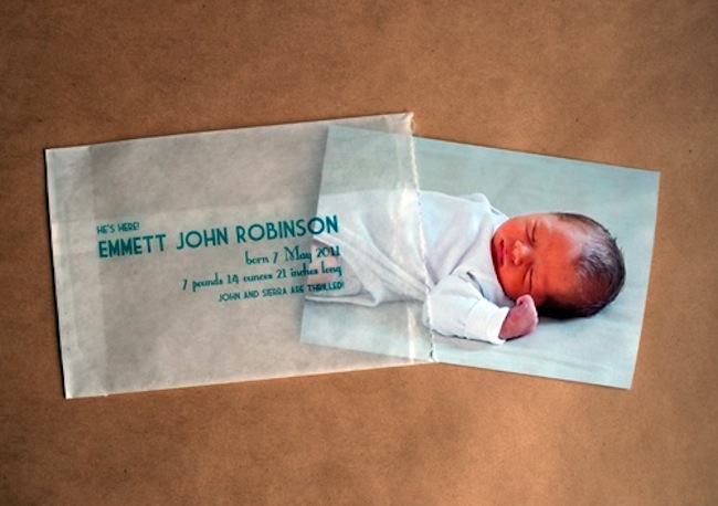 diy birth announcement