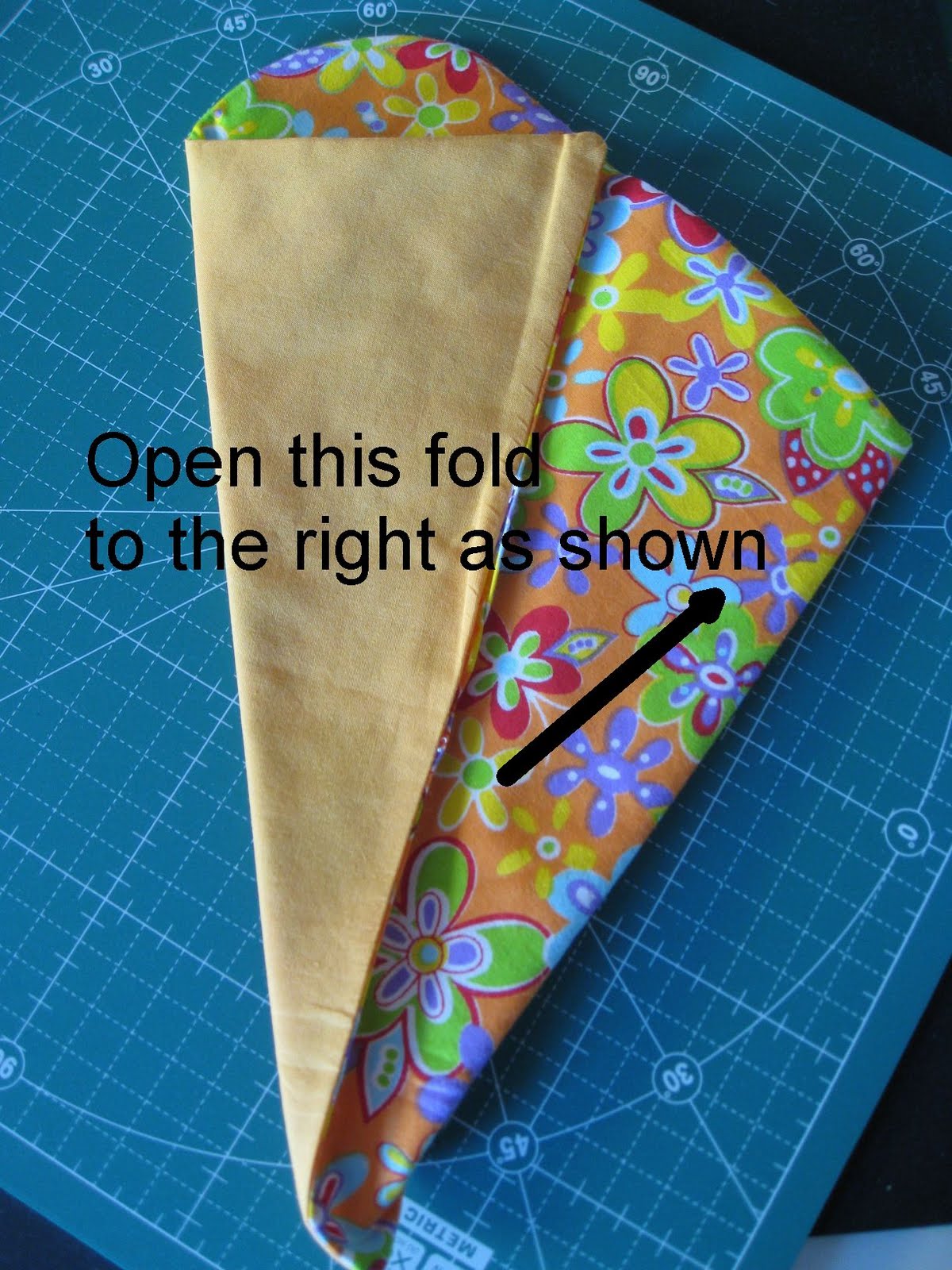 Vicki's Fabric Creations Folded Fabric Scissor HolderRounded Top Version