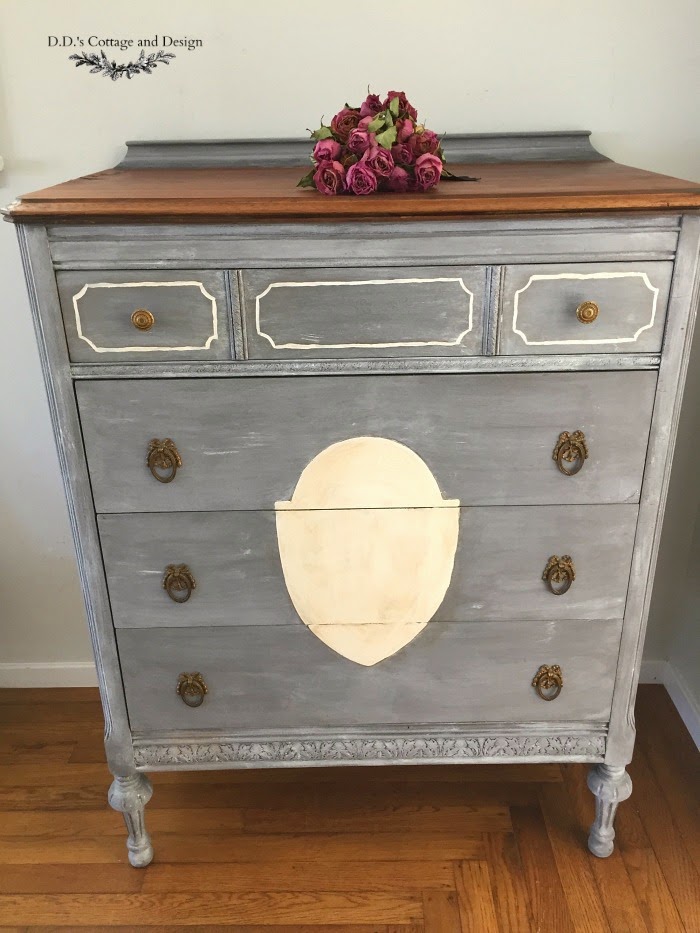 D.D.'s Cottage and Design Grey Antique Dresser and how to tint your wax
