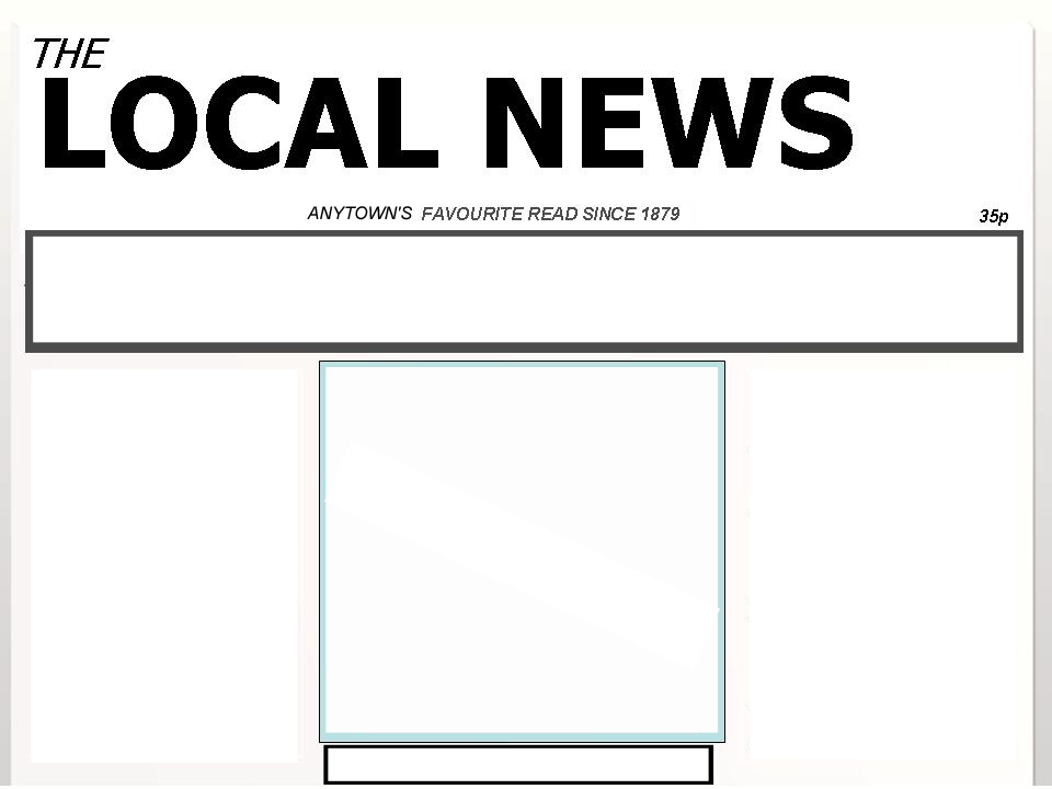 blank newspaper template for school project
