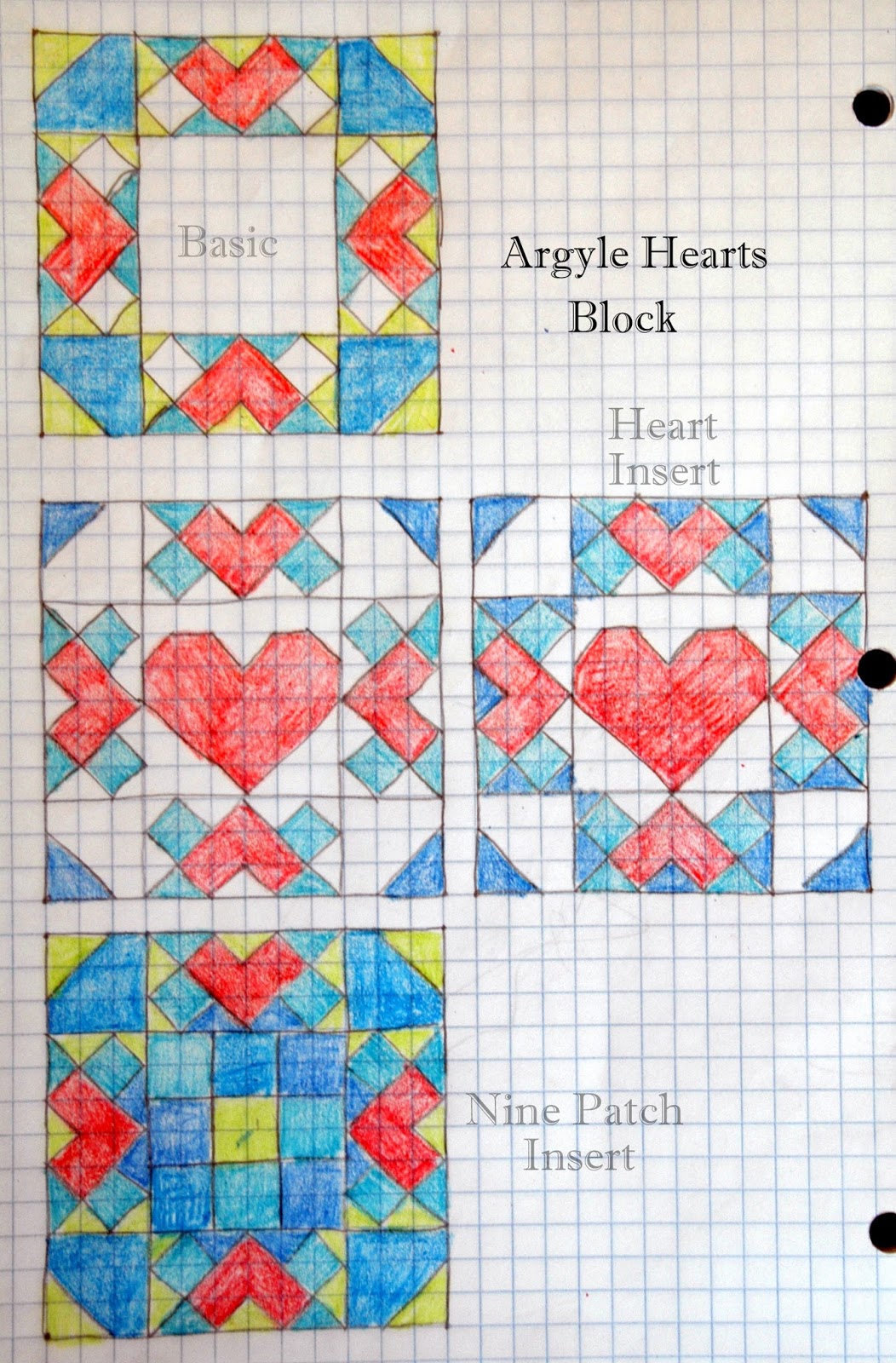 Modern Magnolia Studio FabriQuilt Block Hop Argyle Hearts Quilt