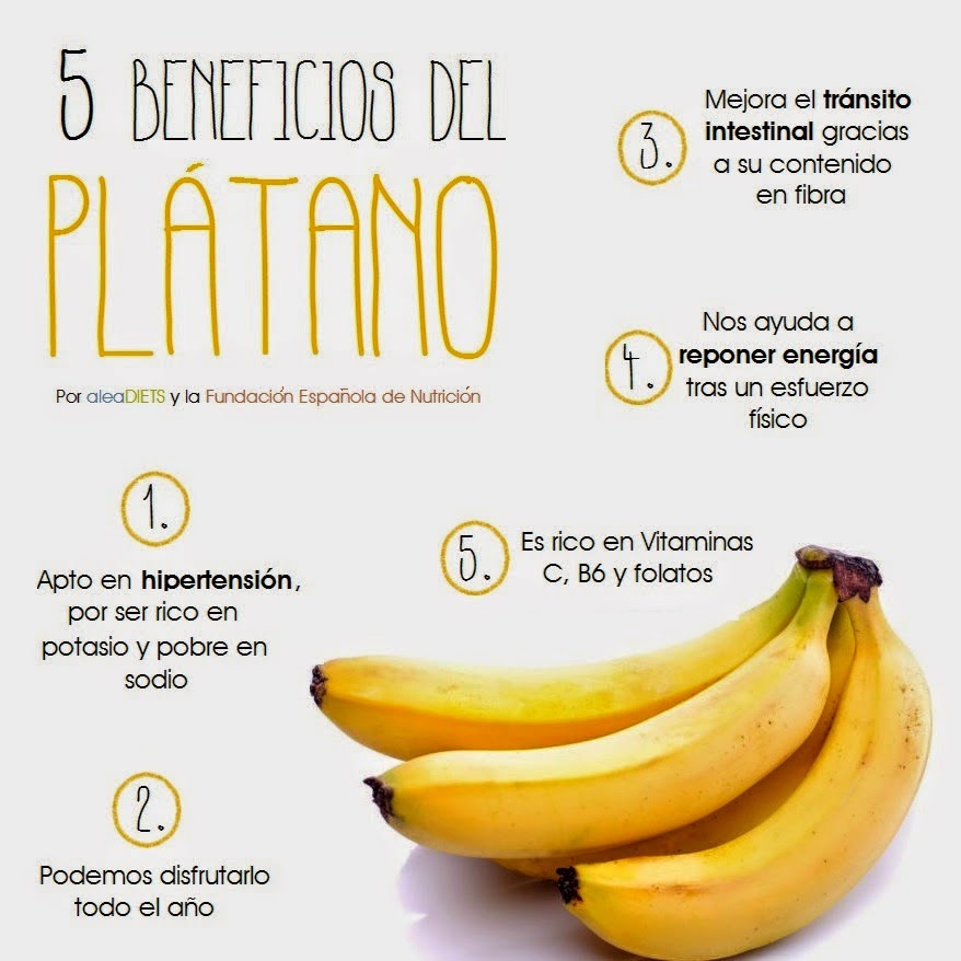 Es saludable: Propiedades y ventajas del platano Es saludable: Propiedades y ventajas del platano