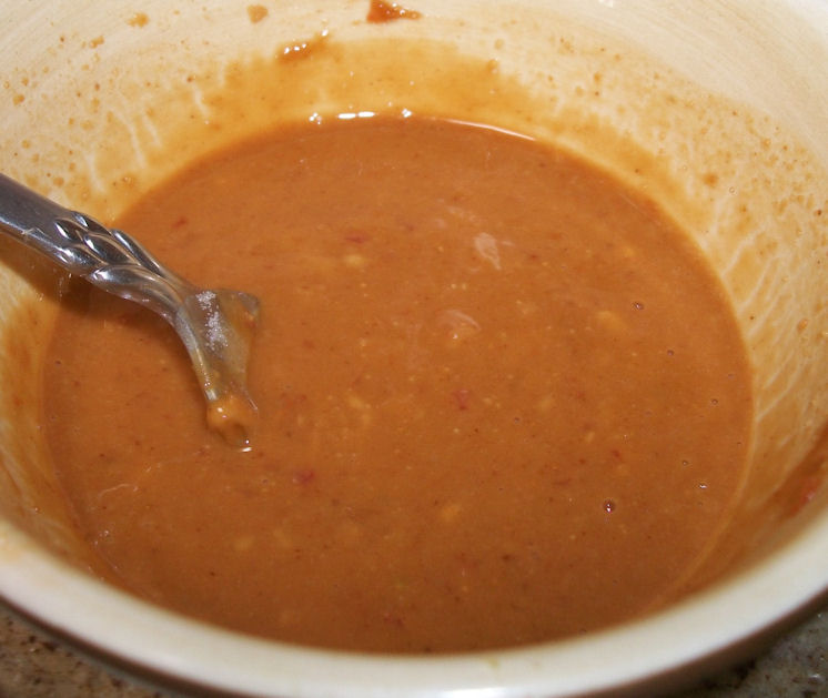 Slow My Roll Spicy Peanut Sauce on Veggie StirFry