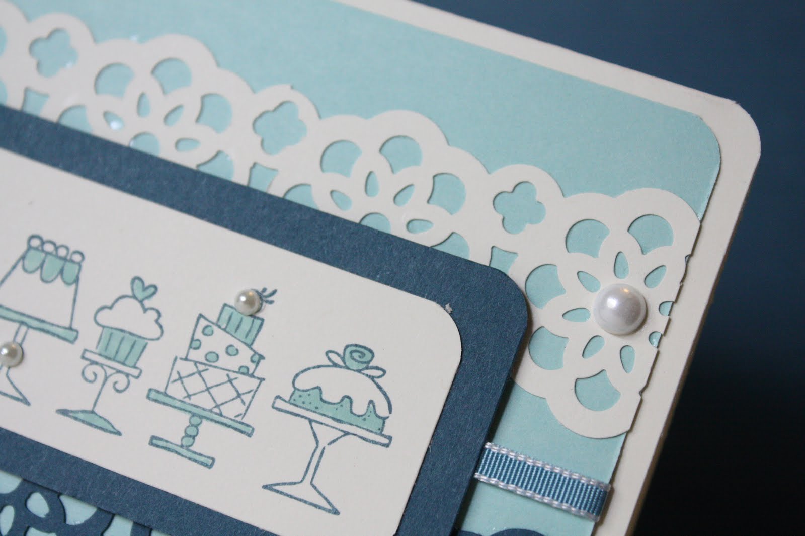 The Pursuit of Stampin'ess Lace Ribbon border punch by Stampin Up and me