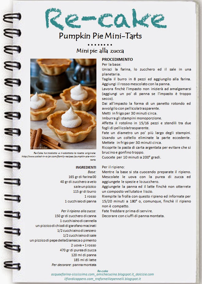 Ho partecipato a Re-cake di Novembre 2014: "Pumpkin Pie"