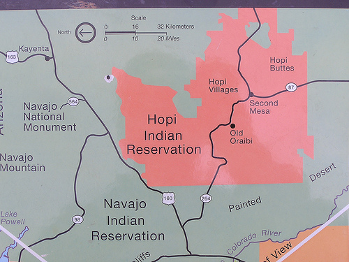 Hopi Reservation Map