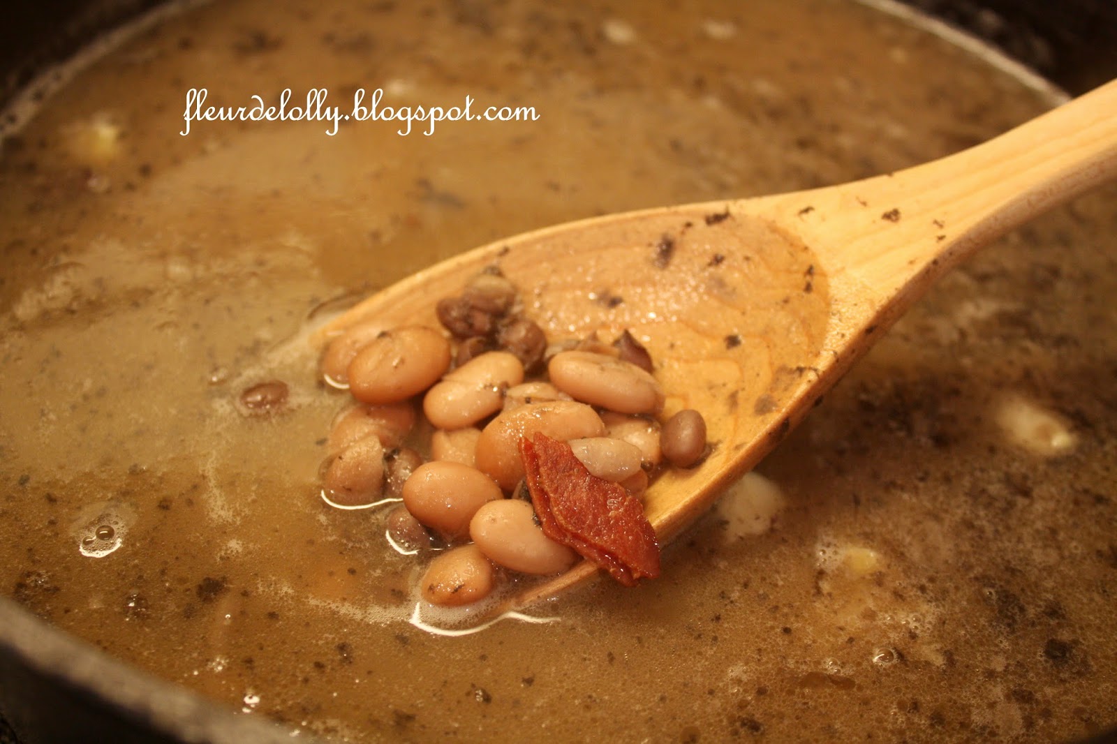 Fleur de Lolly Black Bean/Pinto Bean Stew with Jalapeno Cornmeal Dumplings
