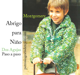 Montgomery para niño de 4 años con dos agujas