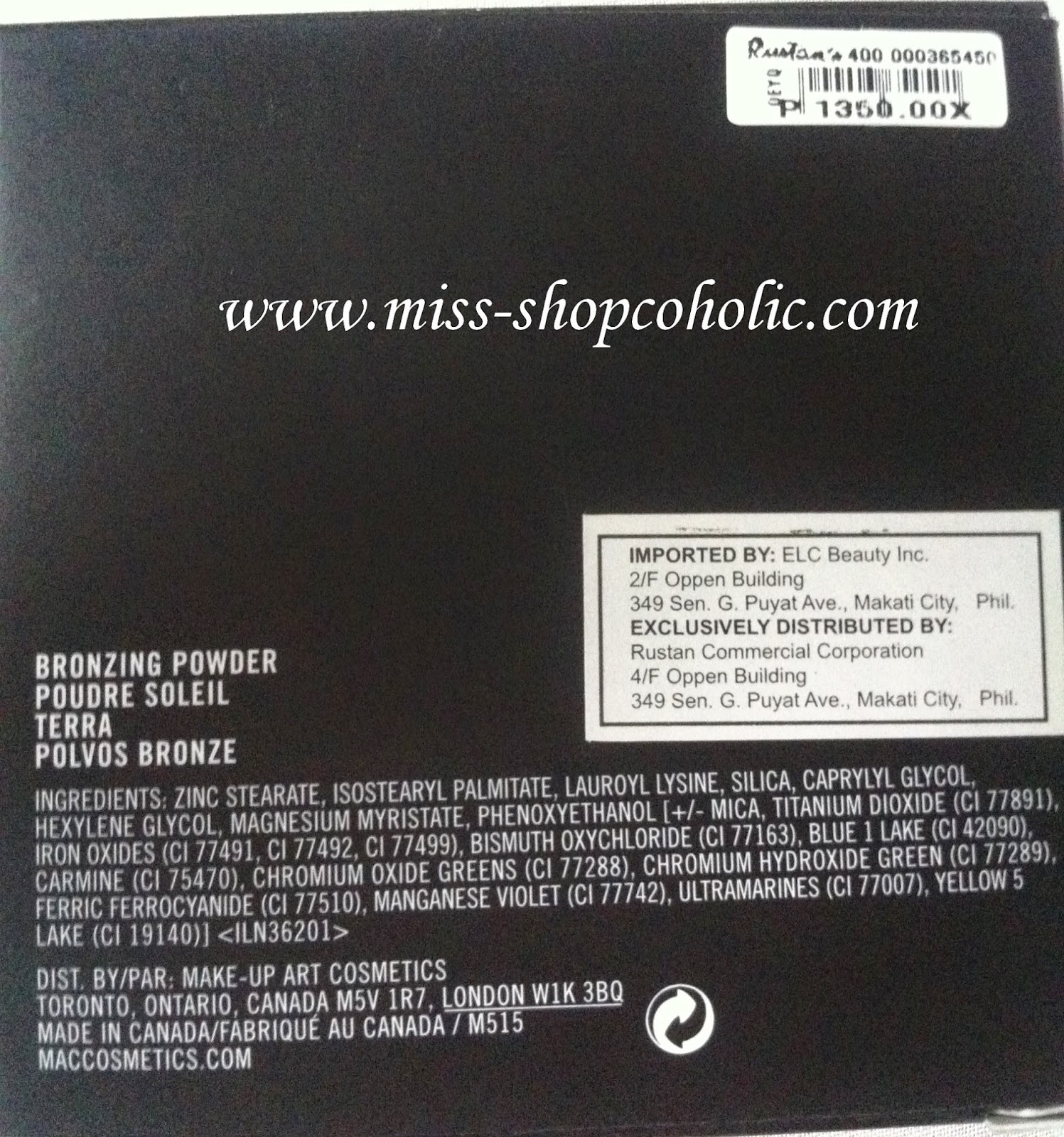 Miss Shopcoholic Review MAC Bronzing Powder