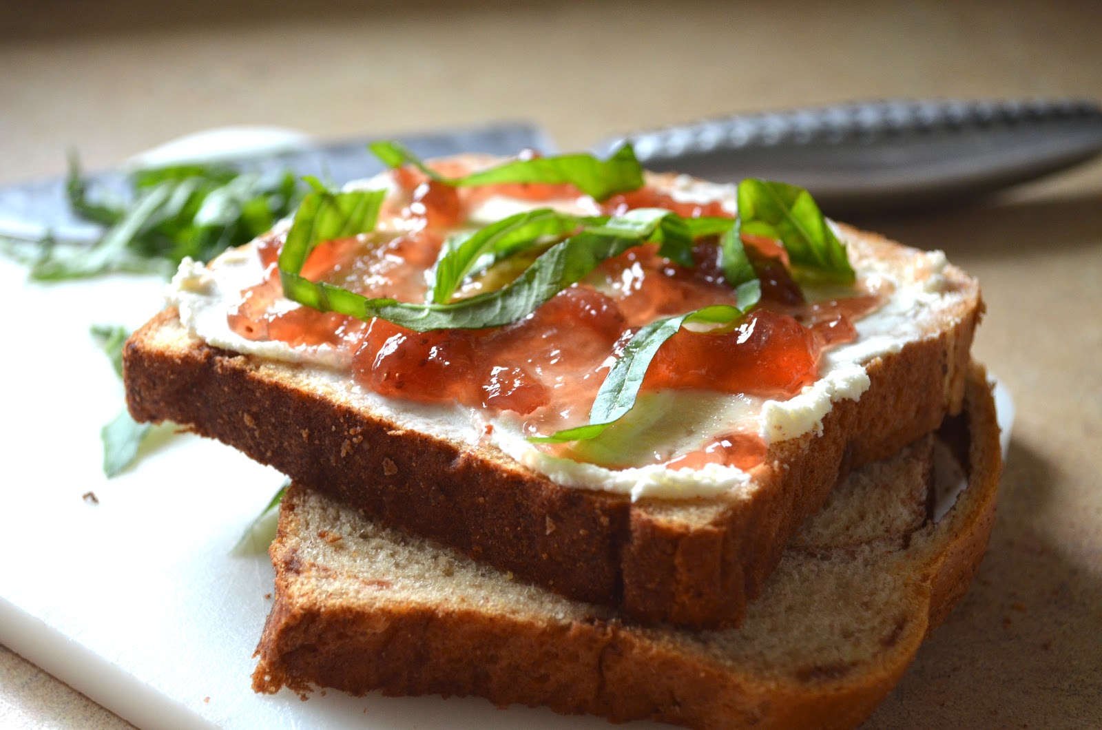 The Lazy Daisy Kitchen grilled goat cheese sandwiches with strawberry