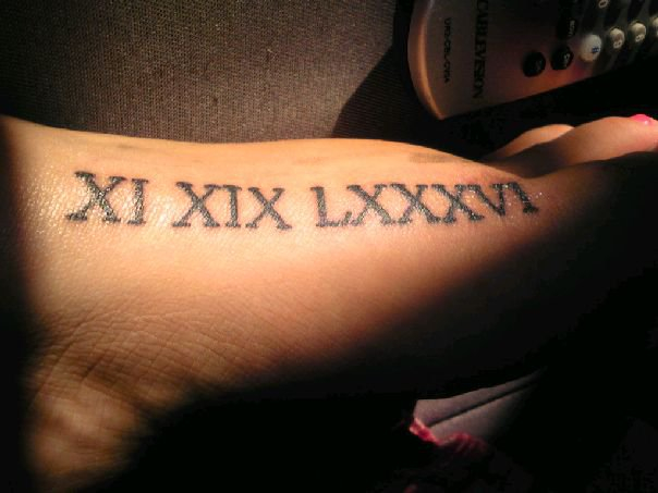 good roman numeral fonts tattoo