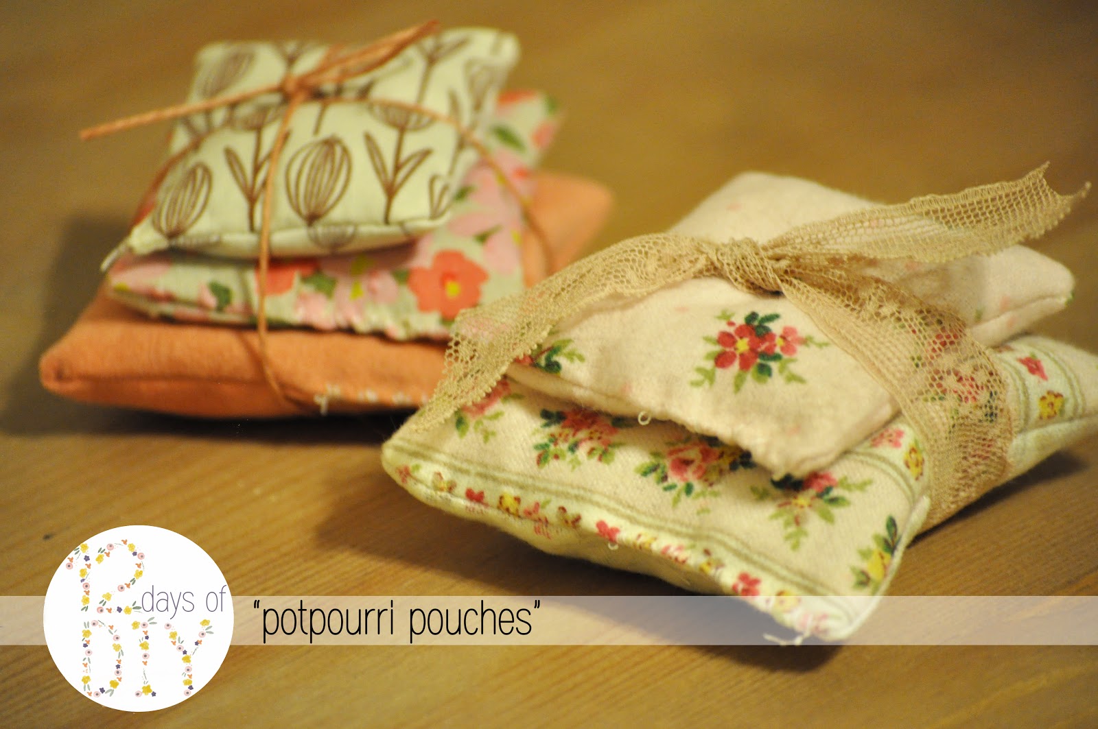 Pie N' the Sky 12 Days of DIY // potpourri pouches
