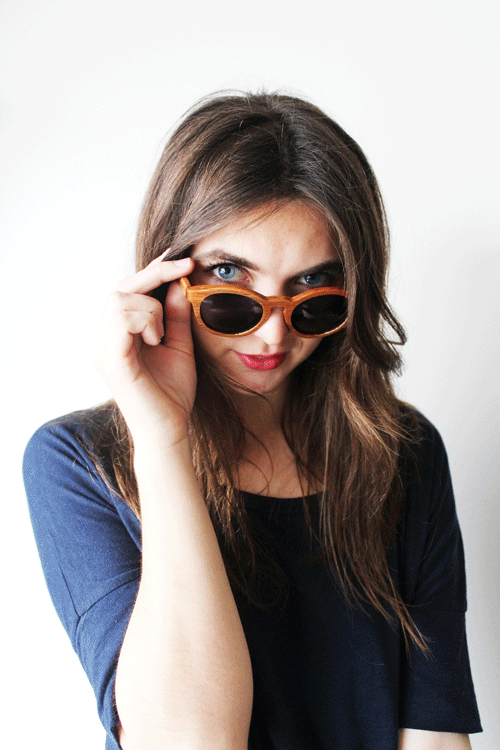 Awkward Girls Hatchet Eyewear Wood Sunglasses
