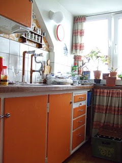 Orange Kitchen Cabinets