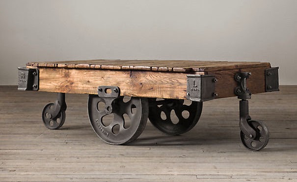 diy factory cart coffee table - maison blanche decor diy factory cart coffee table - maison blanche decor