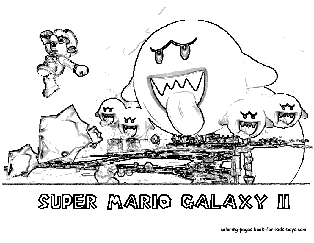 Disney Coloring Pages: Printables Nintendi Wii Super Mario Galaxy Coloring  Pages
