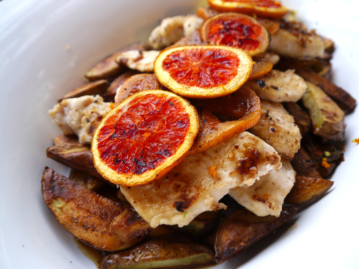 Great South Bay Blood Orange Pale Ale Chicken with Lemon Roasted