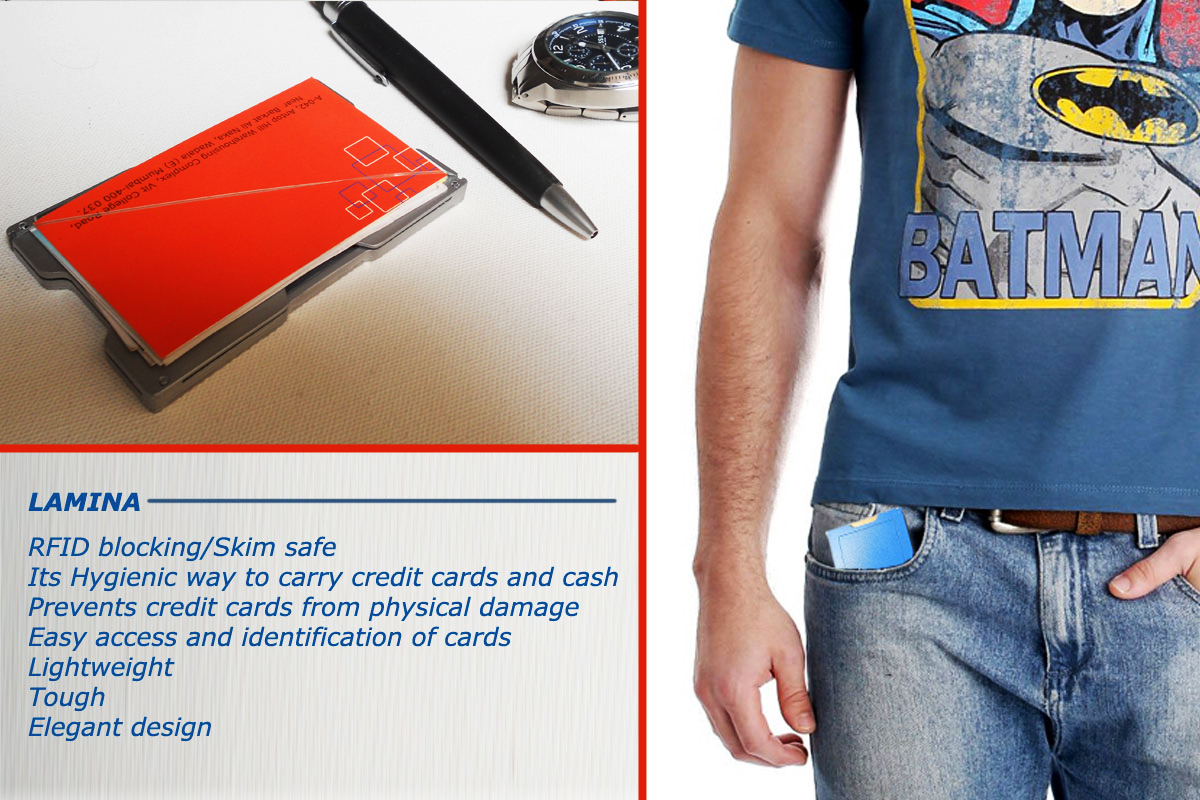 Hexlab Lamina smart way to carry credit cards and cash
